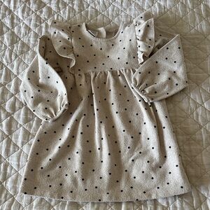 Zara Cream Dress with Black Dots